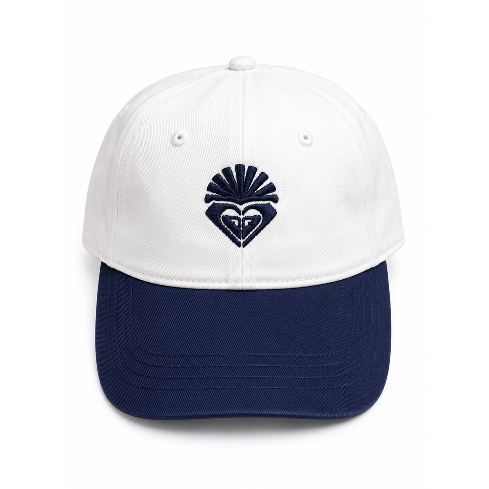 Roxy Next Level Baseball Cap White Navy Blue Logo‎ Hat ERJHA04265 NWT